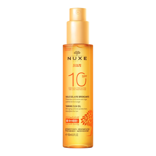 Huile Solaire Bronzante Faible Protection SPF10 visage et corps