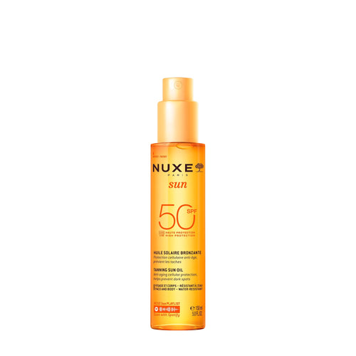 Huile Solaire Bronzante Haute Protection SPF50 visage et corps